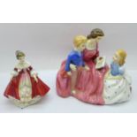 Two Royal Doulton figures; The Bedtime Story HN2059 and Southern Belle HN3174