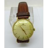 A 9ct gold Jaeger-LeCoultre wristwatch