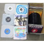 Approximately 150 7" vinyl singles, including 1980's, novelty and coloured vinyl, over half