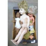 A box of assorted dolls **PLEASE NOTE THIS LOT IS NOT ELIGIBLE FOR POSTING AND PACKING**
