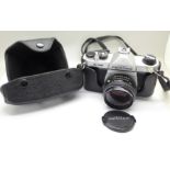 A Pentax Asahi K1000 35mm camera with 50mm lens