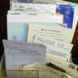 Nottingham ephemera including postcards, catalogues, Nottinghamshire Rifle Association badges (7),