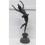A bronze Art Deco figure of an exotic dancer, 52cm
