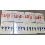 Eight re-issue LP records; four The Beatles Help! and four Alfie soundtrack
