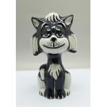 Lorna Bailey Pottery, ?Dozer the Cat?, 13cm, signed on the base