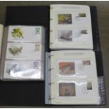 The History of WWII first day covers; two albums and wildlife first day covers; one album