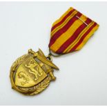 A 1940 Medaille Dunkerque, The Dunkirk Medal initiated in 1960