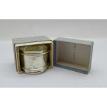 A silver napkin ring, R. Sharp, London 1890, 31.8g, boxed