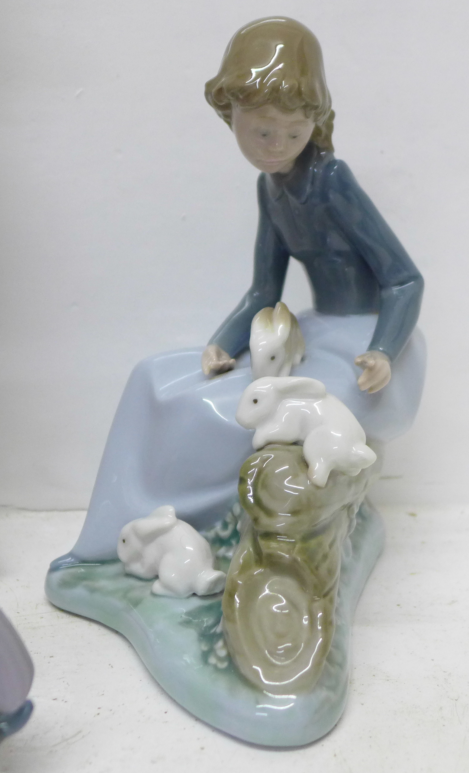 Four Nao by Lladro figurines. ?Listening to the Bird Song? (ref 02001042), ?Girl with Basket of - Image 3 of 5