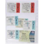 Seven concert ticket stubs, Bruce Springsteen and the E Street Band 1981, Santana 1976, Eagles