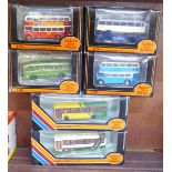 Six Exclusive First Edition buses, boxed