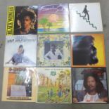 Reggae LP records, Bob Marley and the Wailers (6), Toots and the Maytals (2), Third World (2) I-Roy,
