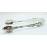 A pair of George IV silver sugar bows, London 1829, 64g