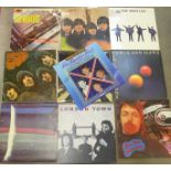 Ten Beatles and Wings (Paul McCartney) LP records, including 1963 mono pressing of Please Please Me