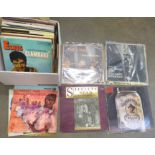 LP records, Rolling Stones, Jethro Tull, Kinks, Crosby, Stills, Nash and Young, Elvis Presley, Nat