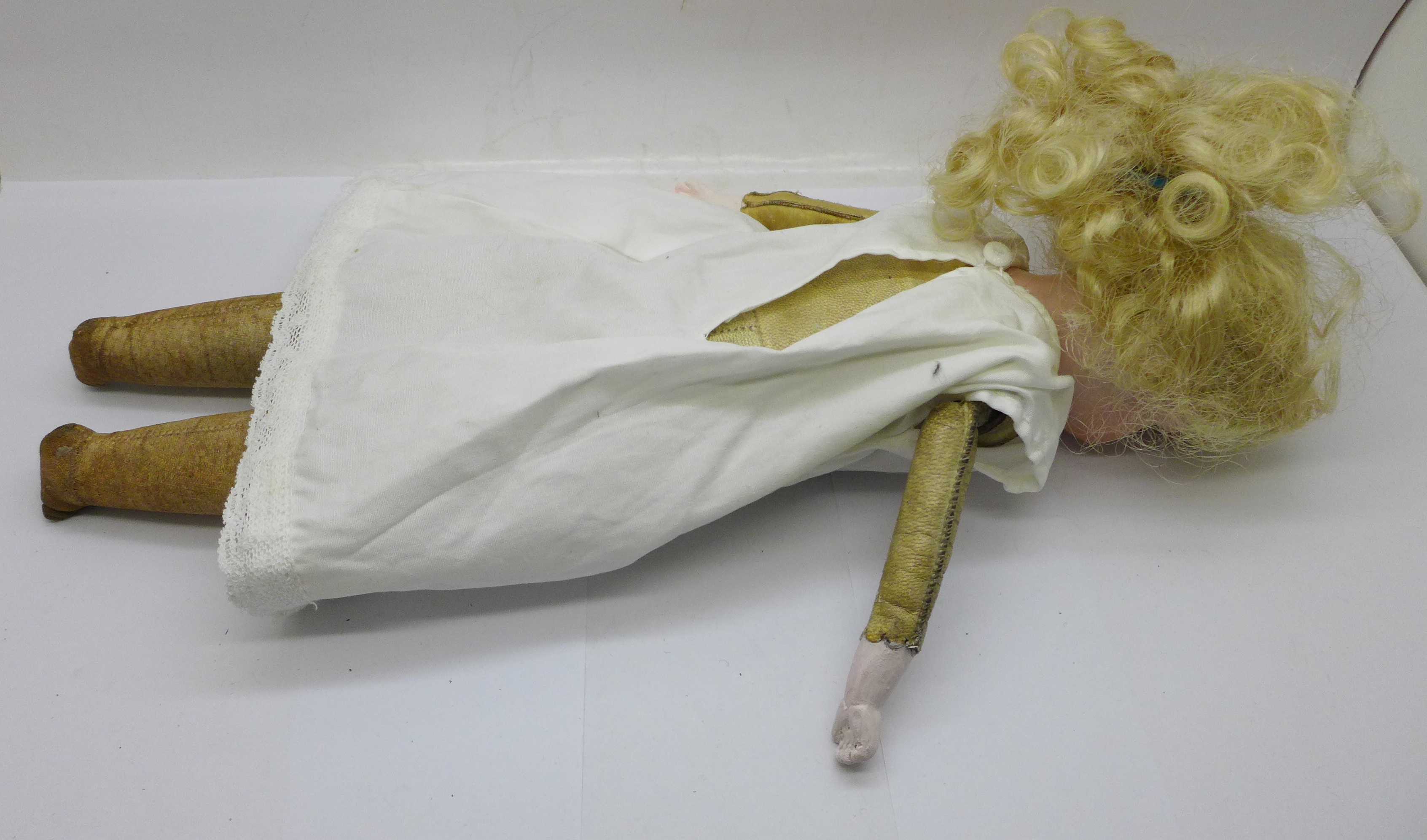 A bisque head doll, open/closed eyes, open mouth, 36cm - Image 4 of 4