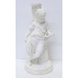 A Copeland parian figural vase, titled Summer, 28cm