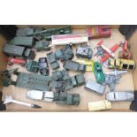 Thirteen military and other mainly Dinky Toys die-cast model vehicles