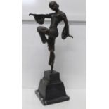 A bronze Art Deco style figure of an exotic dancer, 49cm