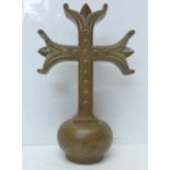 A heavy bronze cross, 27cm, 6.2kg