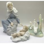 From the Nao by Lladro Nativity Collection, Virgin Mary (02000307) with ?Baby Jesus? (02010312)