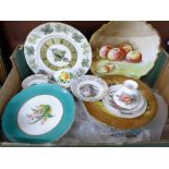 China including Limoges, a Wedgwood clock, Staffordshire, etc.