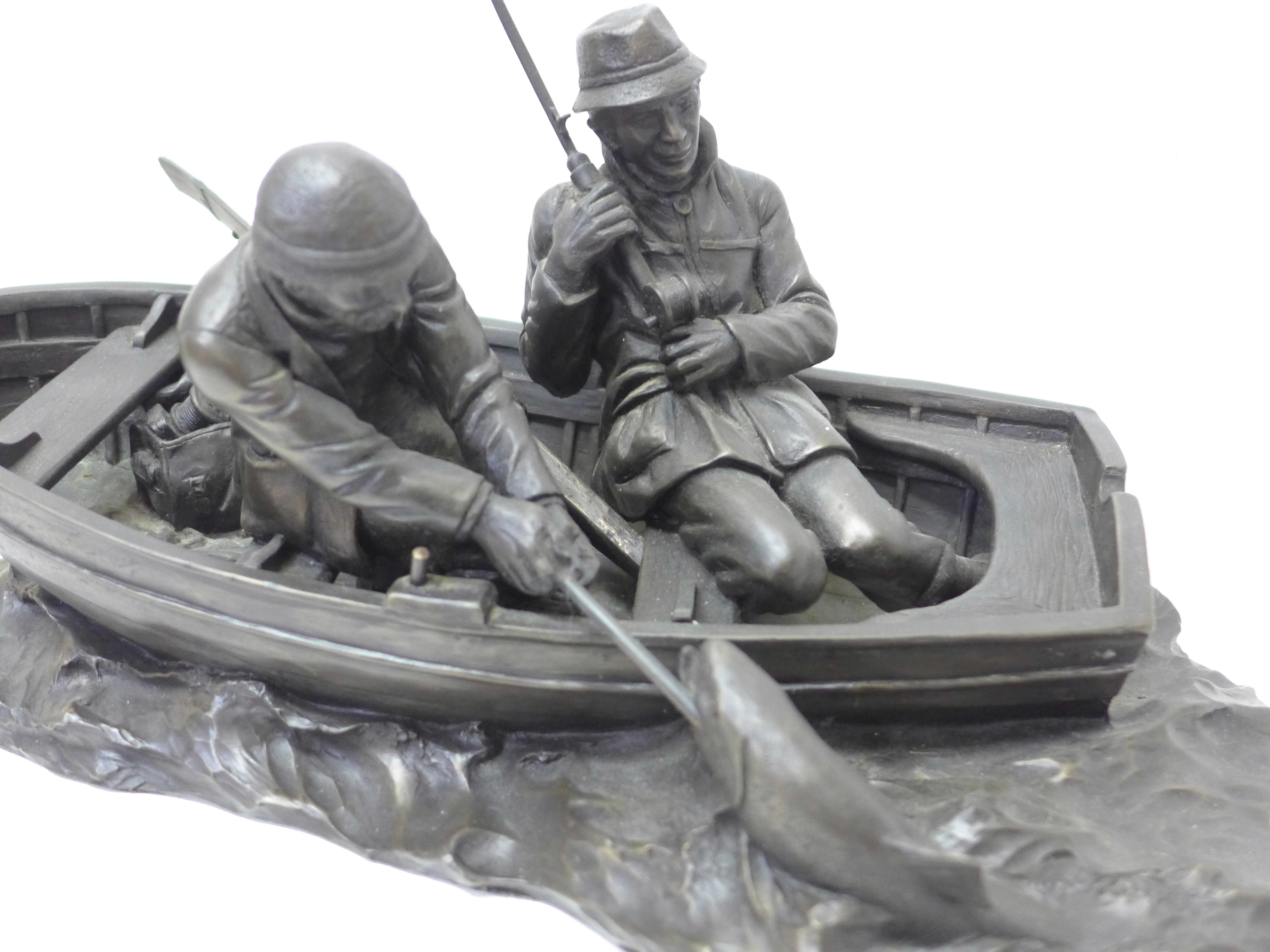 A bronze effect Heredities sculpture, The Anglers, by Roland Chadwick - Bild 2 aus 5