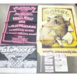 Eight concert tickets, Neil Young 1982 - 2014 and three posters