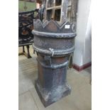 A Victorian salt glazed crown chimney pot