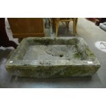 A reconstituted stone trough a/f