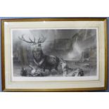 A Thomas Landseer engraving, The Stag at Bay, after Edwin Landseer R.A., 57 x 96cms, framed *