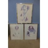 Three Sara Moon prints