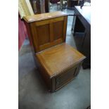 A Victorian mahogany thunderbox/commode