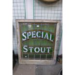 A Special Stout stained glass window