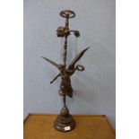 A French style bronze table lamp