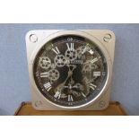 A French style skeleton wall clock