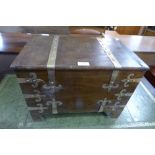 A small mahogany and brass mounted box