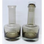 Two 1960's Caitness Morven decanters, lacking stopper