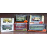Six Exclusive First Editions buses, lorries, etc., boxed