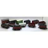 Twelve OO gauge railway wagons including Hornby