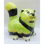 Lorna Bailey Pottery - ?Fluffy the Cat?, 18cm signed on the base