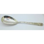 A large American salad server, marked Sterling and F. Bucher & Sons, 85g