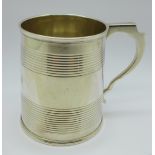 A George III silver mug, London 1815, 187g, height 87mm