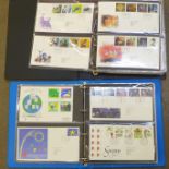 Stamps; GB First Day Covers from the period June 1990 to November 2005, all tyed address with