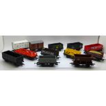 Twelve OO gauge railway wagons including Hornby