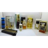 Perfumes including Chanel, Gucci, Dolce & Gabbana and a Yves Saint Laurent make up palette