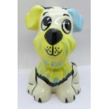 Lorna Bailey Pottery - ?Wuf-Wuf the Dog?, 14cm, signed on the base