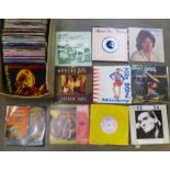 Over 100 7" vinyl singles, mainly 1980's pop with picture sleeves