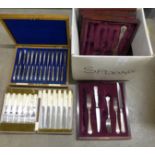 Boxed plated cutlery **PLEASE NOTE THIS LOT IS NOT ELIGIBLE FOR POSTING AND PACKING**