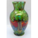 Anita Harris Art Pottery - Trojan vase in the Bluebell Wood design, 13cm, signed in gold on the base
